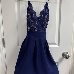 Papaya Brand Navy Blue Swing Dress (S)